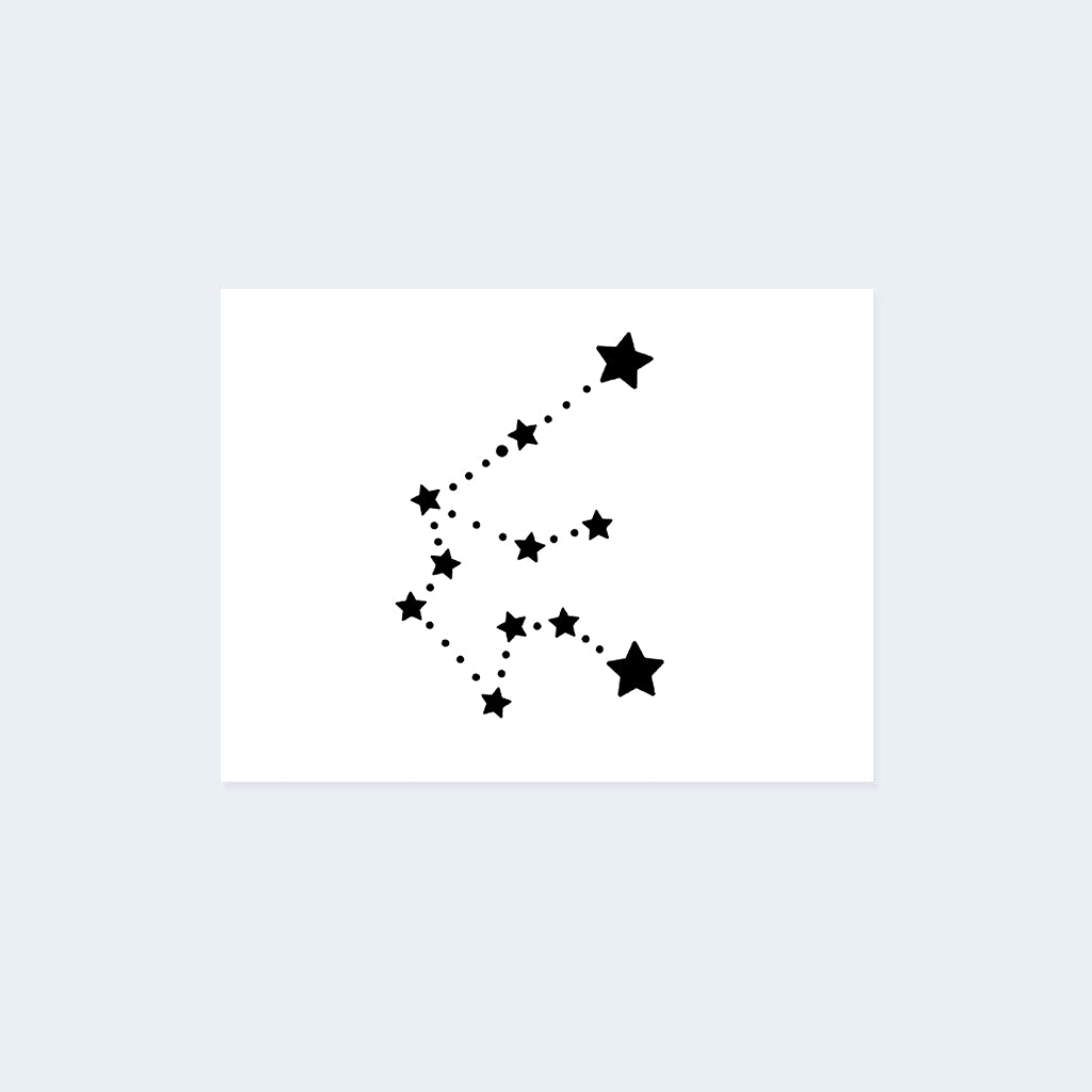 Aquarius Constellation Temporary Tattoo Set